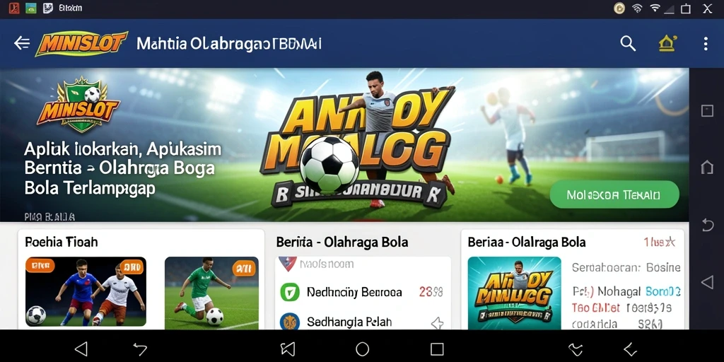 Tampilan antarmuka aplikasi MINISLOT yang menarik dan informatif.