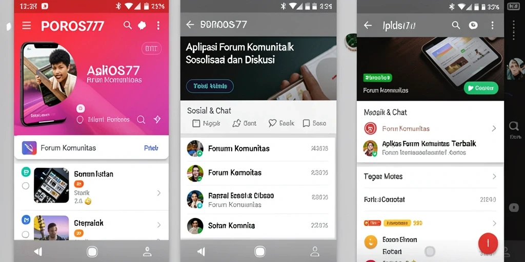Tampilan antarmuka pengguna POROS77 yang menarik dan interaktif.