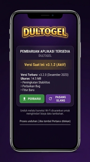 Tampilan riwayat versi dultogel